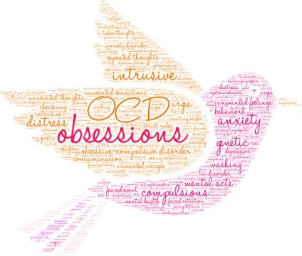 Obsessions Word Cloud Stock Illustration