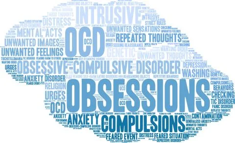 Obsessions Word Cloud Stockillustratie