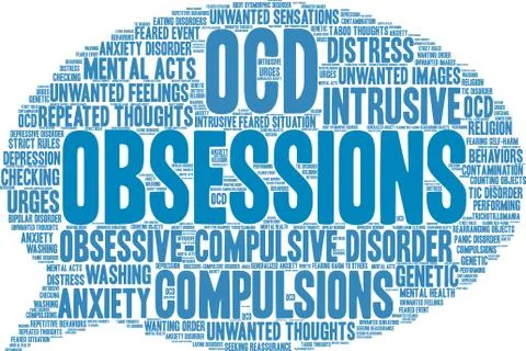 Obsessions Word Cloud Stock Illustration