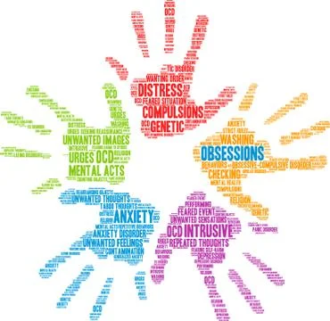 Obsessions Word Cloud Illustrazione stock