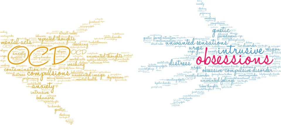 Obsessions Word Cloud 스톡 일러스트