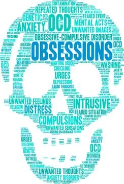 Obsessions Word Cloud Stockillustratie