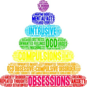 Obsessions Word Cloud Stockillustratie