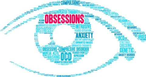 Obsessions Word Cloud Stock Illustration