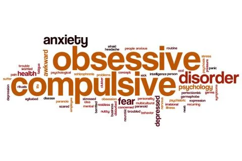 Obsessive compulsive word cloud Stockillustratie