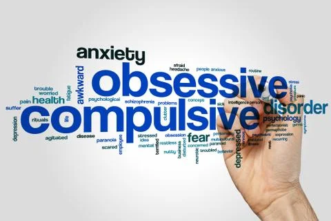 Obsessive compulsive word cloud Stock Photos