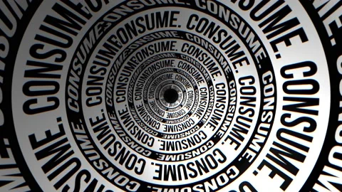 Obsessive consume concept video Stock Footage 157664674