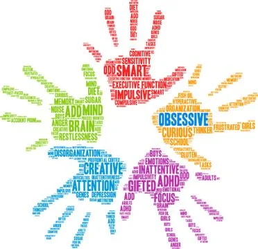 Obsessive Word Cloud Illustrazione stock