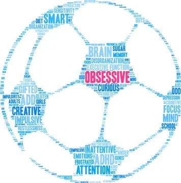 Obsessive Word Cloud 스톡 일러스트