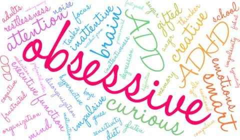 Obsessive Word Cloud Illustrazione stock