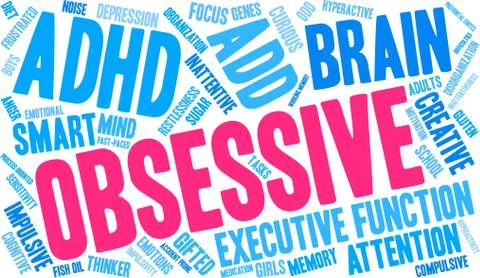 Obsessive Word Cloud Illustrazione stock
