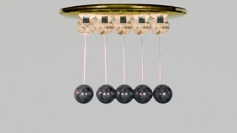 Obsidian Newton Pendulum Loop Stock Footage 330977642