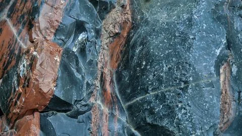 Obsidian stone background, stone wall background Stock Photos