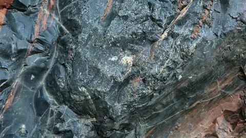 Obsidian stone background, stone wall background Stock Photos