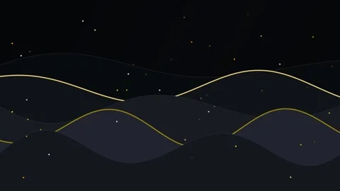 Obsidian Wave with Gold Ribbons Stockbeeldmateriaal 343331387