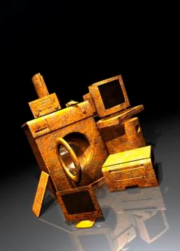 Obsolescence concept, artwork Stock Illustration