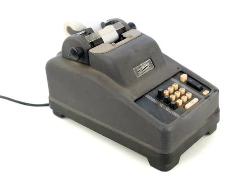 Obsolete adding machine Stock Photos