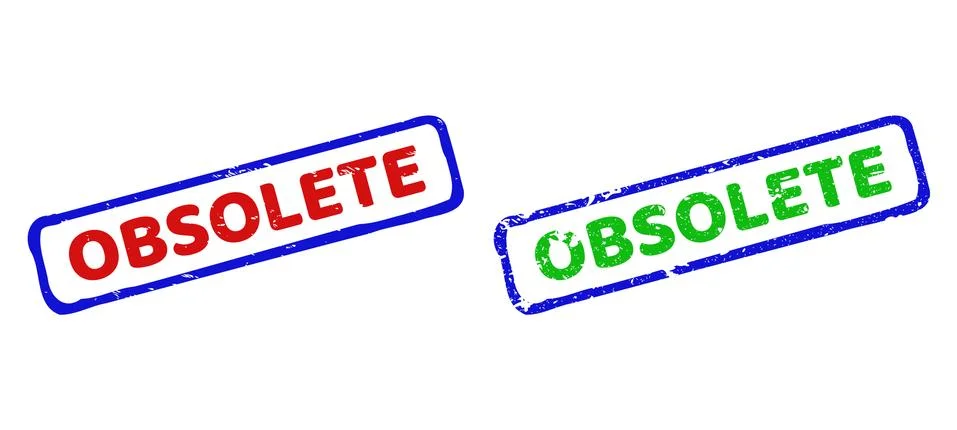OBSOLETE Bicolor Rough Rectangle Watermarks with Grunged Styles Stock Illustration