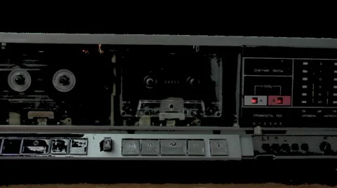 Obsolete recorder to tape Video stock 945872