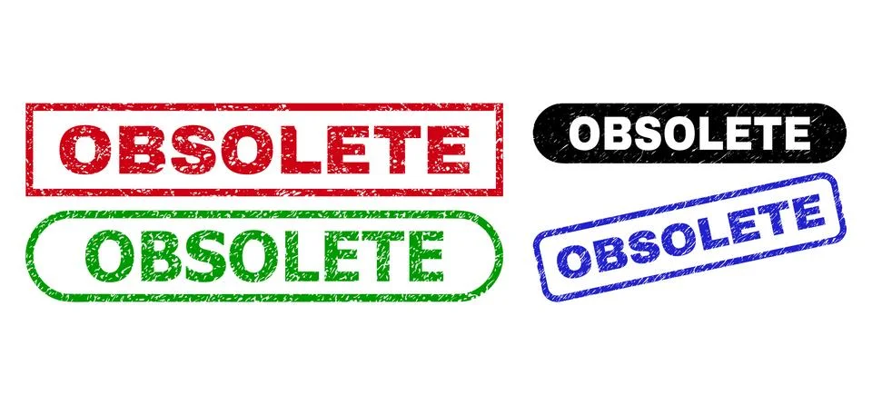 OBSOLETE Rectangle Seals Using Scratched Texture Stock Illustration