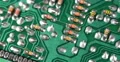 Obsolete Resistors Printed Circuit Board Electronic Components Macro Background 4k or 4k+ Resolution