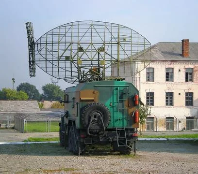 Obsolete Soviet radar based on ZIL vehicle Stock Photos