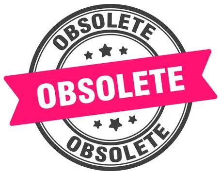 Obsolete stamp. obsolete label on transparent background. round sign Stock Illustration