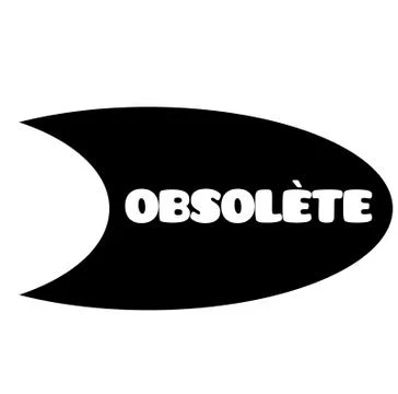 Obsolete stamp on white Illustrazione stock