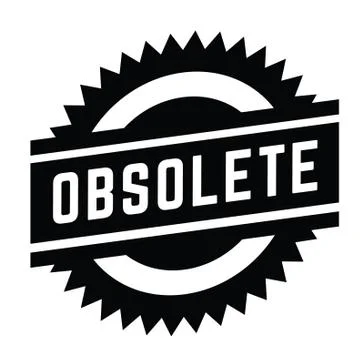 Obsolete stamp on white Illustrazione stock