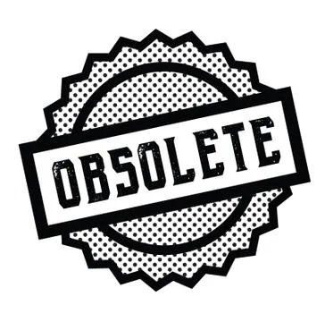 Obsolete stamp on white Illustrazione stock