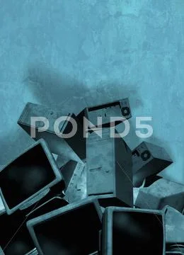 Obsolete technology, artwork Stock Illustration