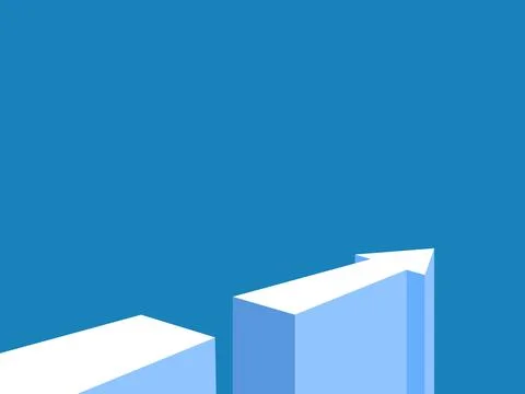 Obstacle. Broken arrow path. Vector Stock Illustration