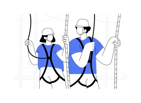 Obstacle course isolated cartoon vector illustrations. Stockillustratie