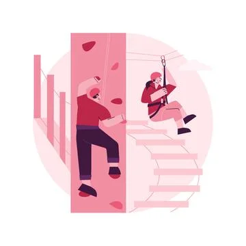Obstacle course park abstract concept vector illustration. 스톡 일러스트
