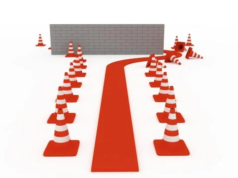 Obstacle overcoming. Stock Photos