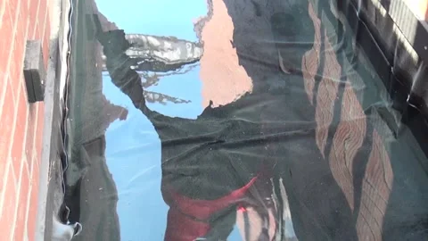 Obstacle Racing head away using walls to cross water Video stock 171241272