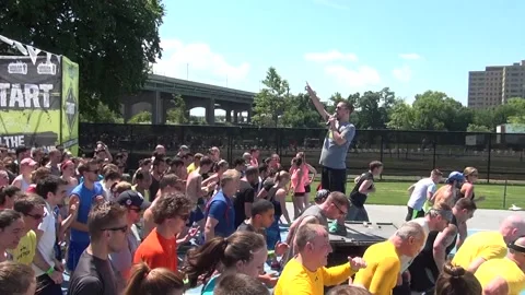 Obstacle Racing start Stock Footage 171241349