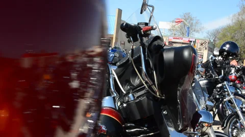 Obstacle Transition with parking of motorcycle Stock Footage 36783571