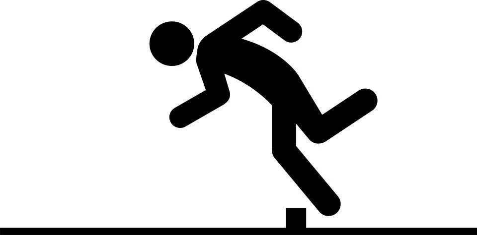 Obstacle warning sign. Stock Illustration
