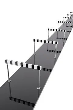 Obstacles in athletic sport Illustrazione stock