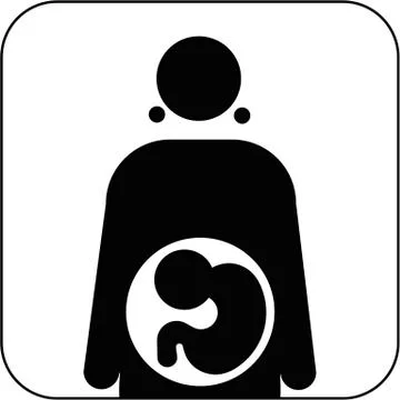 Obstetrics symbol, artwork Stock Illustration