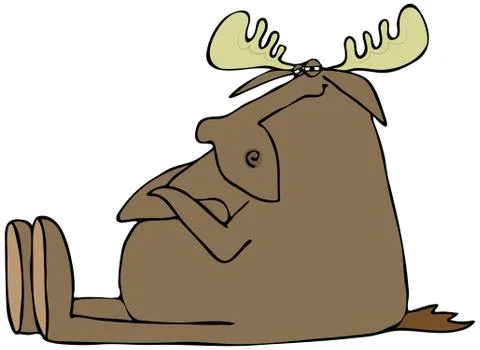Obstinate moose Stock Illustration