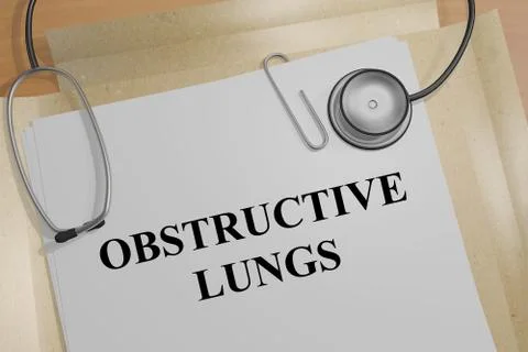 Obstructive Lungs - medical concept 스톡 일러스트