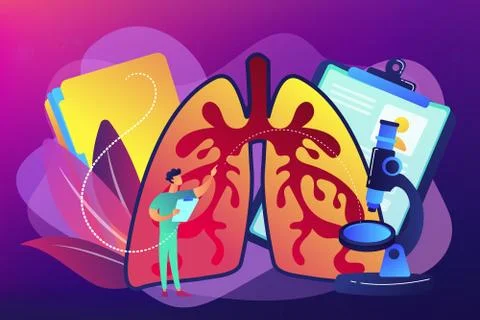 Obstructive pulmonary disease concept vector illustration. Stock Illustration