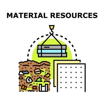 Obtaining and processing material resources concept illustration Illustrazione stock