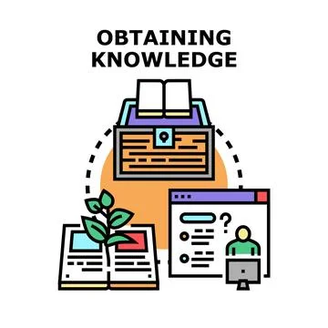 Obtaining knowledge process vector concept illustration Stockillustratie