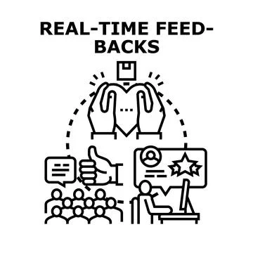 Obtaining valuable real time customer feedbacks and satisfaction Stock Illustration