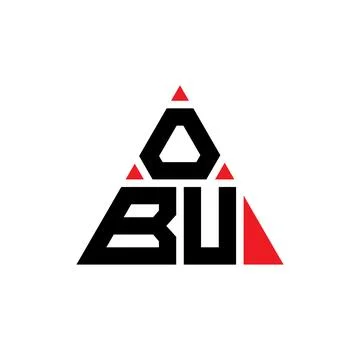 OBU triangle letter logo design with triangle shape. OBU triangle logo desi.. Stock Illustration