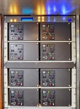 Obvan control panels racks Stock Photos