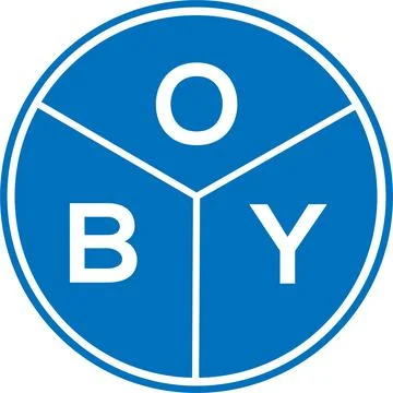 OBY letter logo design on white background. OBY creative initials letter logo 스톡 일러스트